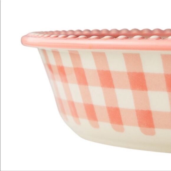 The Pioneer Woman Sweet Romance Blossoms pink gingham 9 inch baking dish - Picture 5 of 6